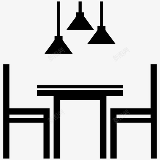 餐厅餐桌晚餐图标svg_新图网 https://ixintu.com 客房 家具 晚餐 餐厅 餐桌