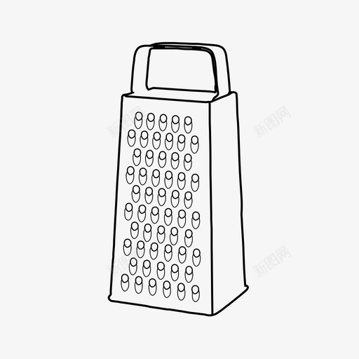 奶酪磨碎机烹饪厨房用具图标svg_新图网 https://ixintu.com 厨房用具 奶酪磨碎机 炊具 烹饪