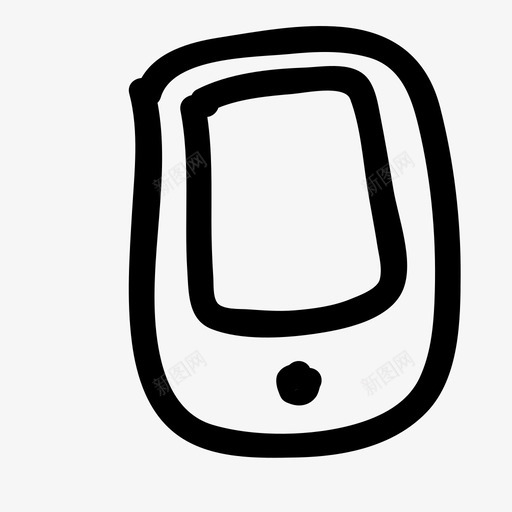 手机电话素描图标svg_新图网 https://ixintu.com 手机 电话 素描