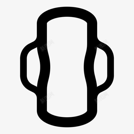卫生垫月经周期月经图标svg_新图网 https://ixintu.com 卫生垫 带翅膀的垫子 月经 月经周期 有用的图标医疗保健