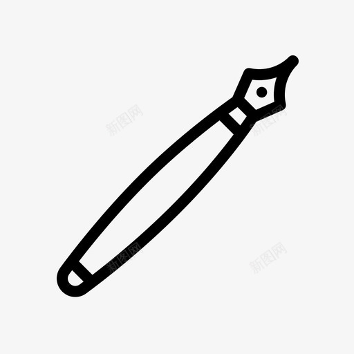 钢笔墨水签名图标svg_新图网 https://ixintu.com 书写 墨水 手工制作 签名 钢笔