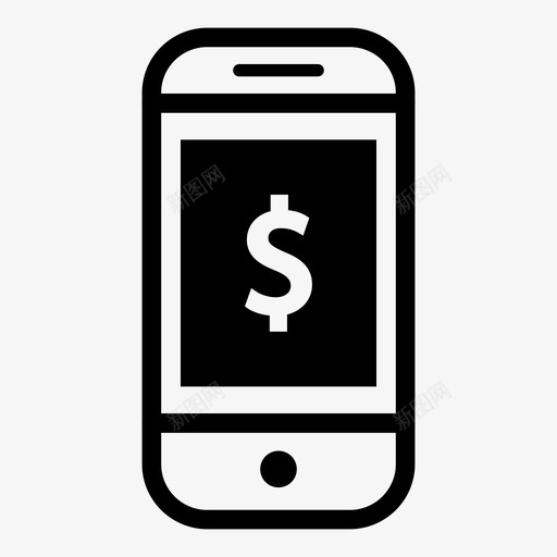 智能手机钱智能手机黑图标svg_新图网 https://ixintu.com 智能手机钱 智能手机黑