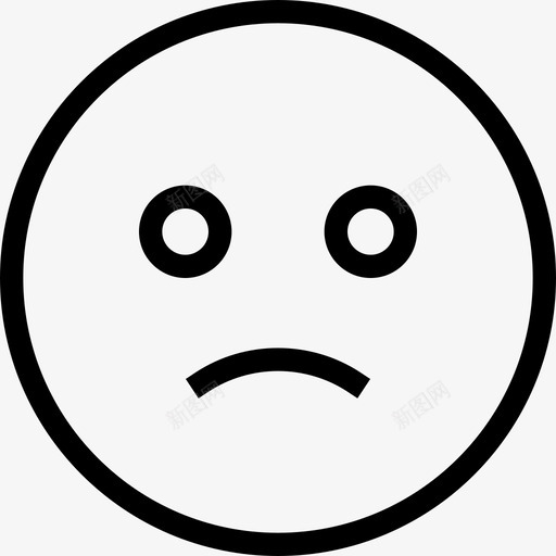 悲伤表情严肃开始图标svg_新图网 https://ixintu.com 严肃 开始 悲伤表情 视图 锐利图标24px网格1px笔划
