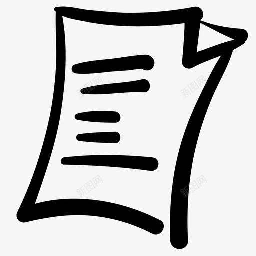 文件信件便条图标svg_新图网 https://ixintu.com 便条 信件 文件 涂鸦综合办公室 纸张 页面