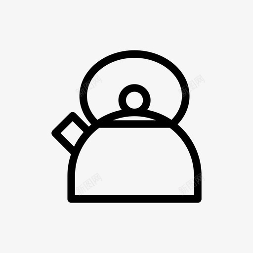 茶壶饮料热水图标svg_新图网 https://ixintu.com 厨房 垃圾食品 水壶 热水 茶壶 饮料