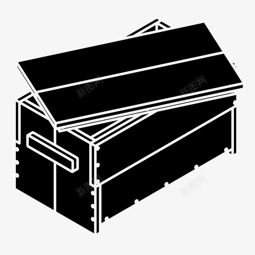花园盒子花盆盒储藏室图标svg_新图网 https://ixintu.com 储藏室 工具盒 木盒 玩具盒 花园盒子 花盆盒