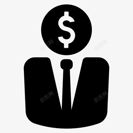 生意钱生意人美元图标svg_新图网 https://ixintu.com 有钱人 生意人 生意钱 美元