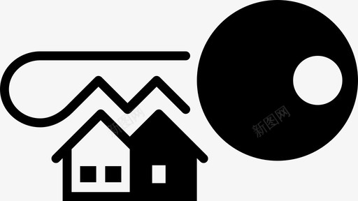 家庭钥匙房子房产图标svg_新图网 https://ixintu.com 家庭钥匙 建筑 房产 房地产 房子