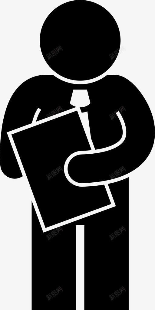 写报告人纸图标svg_新图网 https://ixintu.com 人 写报告 拳击 站着 纸