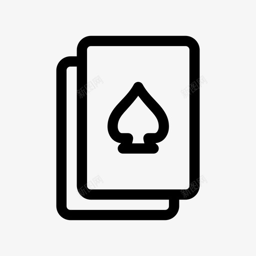 纸牌阴影扑克牌图标svg_新图网 https://ixintu.com 扑克牌 纸牌阴影