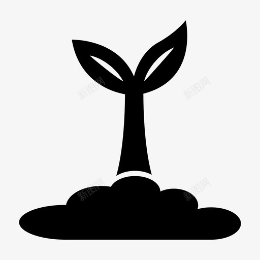 植物农场叶子图标svg_新图网 https://ixintu.com 农场 农场设备 叶子 植物 种子 芽