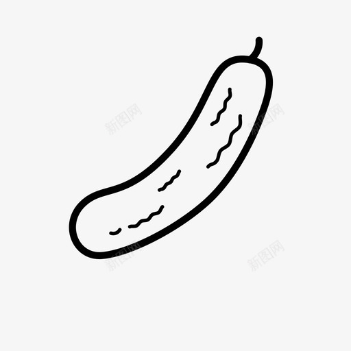 黄瓜食物水果图标svg_新图网 https://ixintu.com 水果 食物 食物饮料 黄瓜