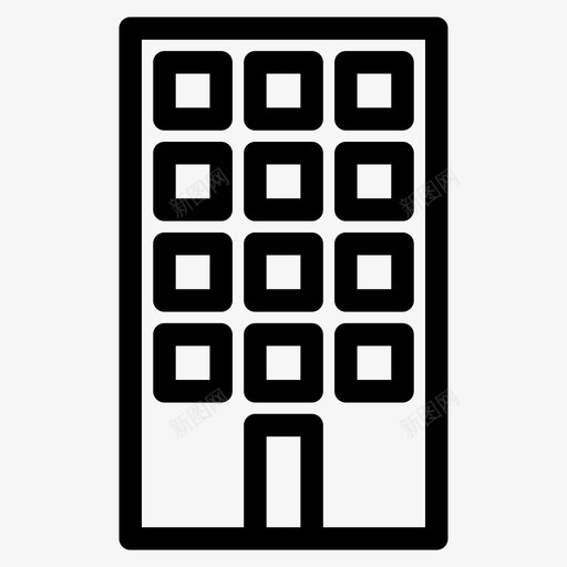 建筑办公楼居民图标svg_新图网 https://ixintu.com 办公楼 居民 建筑