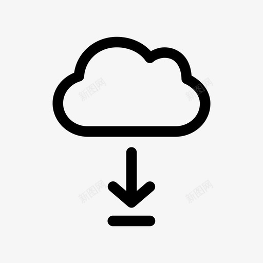 云发送文件上传图标svg_新图网 https://ixintu.com 上传 云下载 发送文件