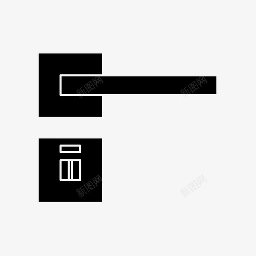 门把手关回家图标svg_新图网 https://ixintu.com 关 回家 开 锁 门把手