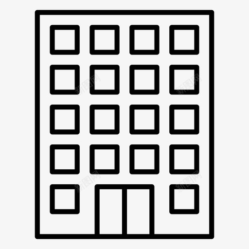 建筑办公楼居民图标svg_新图网 https://ixintu.com 办公楼 居民 建筑