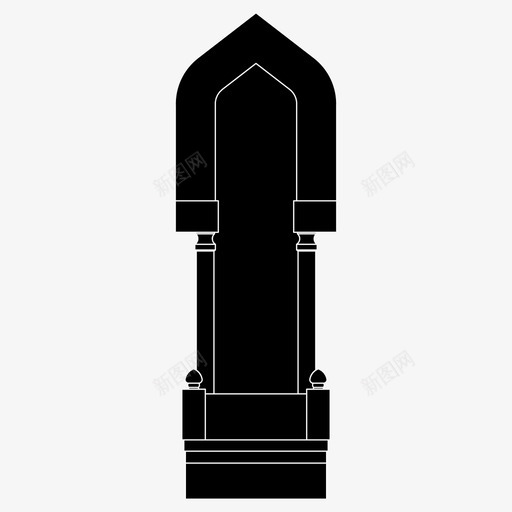 伊斯兰图案拱门建筑图标svg_新图网 https://ixintu.com 伊斯兰图案 图案 建筑 拱门 斋月 清真寺 窗户
