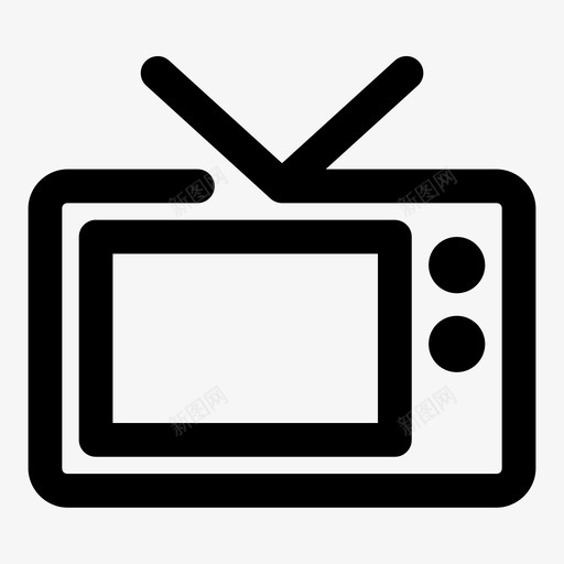 电视天线电视屏幕电视图标svg_新图网 https://ixintu.com 天线电视 屏幕电视 电视 电视机 设备间隙脂肪