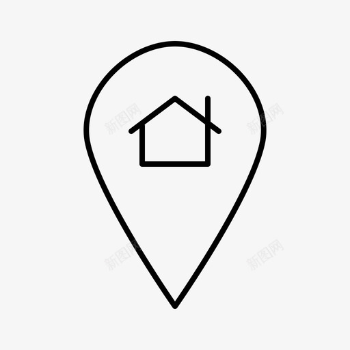 宿舍家房子图标svg_新图网 https://ixintu.com 位置 地图针 家 宿舍 房子 杂项
