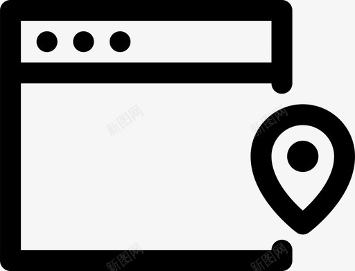 浏览器位置计算机gps图标svg_新图网 https://ixintu.com gps pin 位置 地图 屏幕第2部分 浏览器位置 计算机