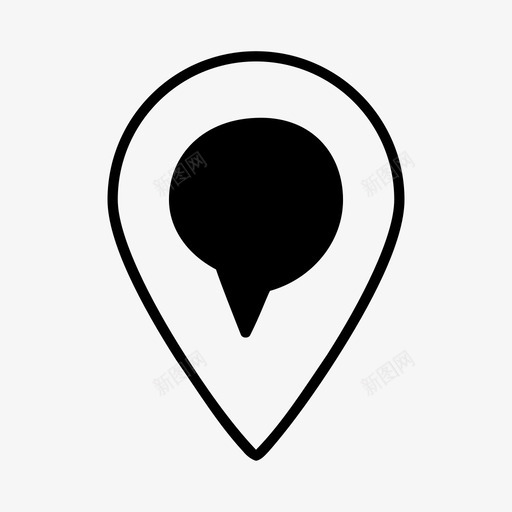 地图针箭头gps图标svg_新图网 https://ixintu.com gps 地图针 点 目标 箭头