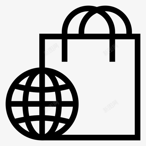 网上购物购买购物车图标svg_新图网 https://ixintu.com 电子商务 网上购物 购买 购物电子商务线图标 购物车 运输