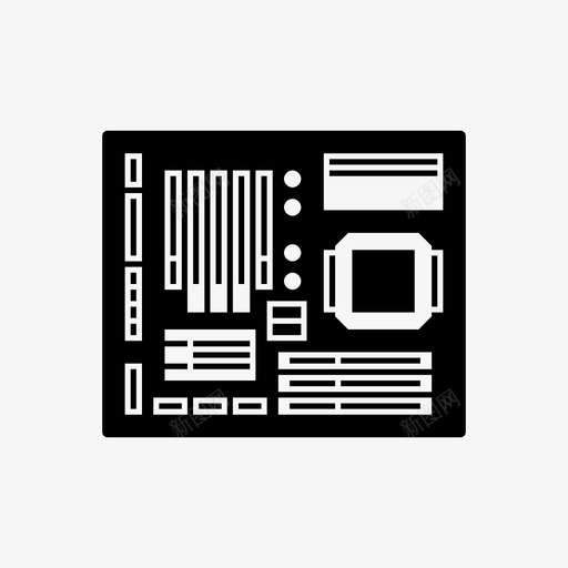 主板设备小工具图标svg_新图网 https://ixintu.com 主板 小工具 技术 计算机硬件 设备