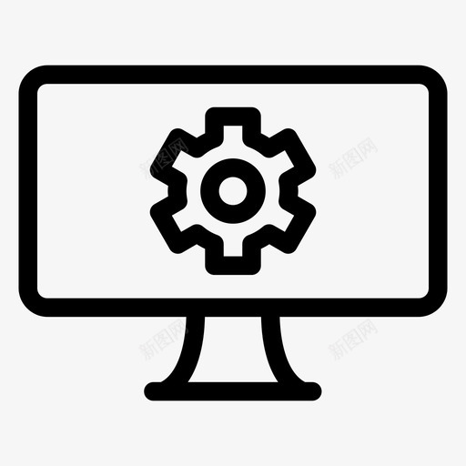 屏幕设置屏幕监视器中等图标svg_新图网 https://ixintu.com 中等 屏幕监视器 屏幕设置