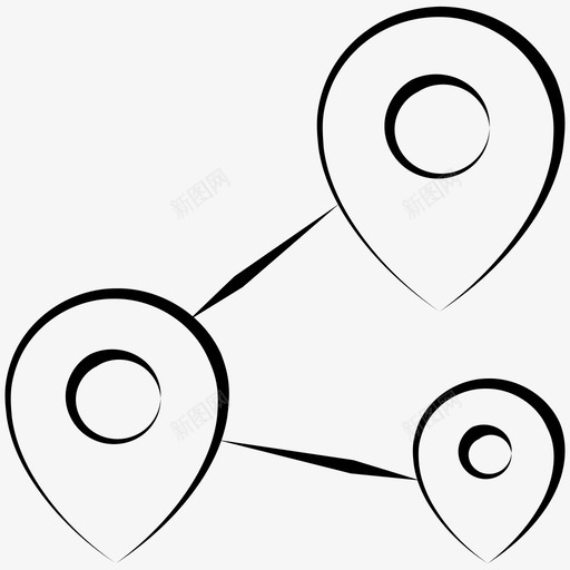 位置方向gps图标svg_新图网 https://ixintu.com gps 位置 定位 导航 方向 网页设计开发手绘图标