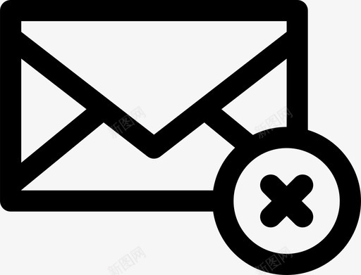 信封电子邮件错误图标svg_新图网 https://ixintu.com 不可用 信件 信封 已拒绝 消息 电子邮件 错误