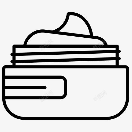 面霜护理面部图标svg_新图网 https://ixintu.com 化妆 护理 时尚 美容 面部 面霜