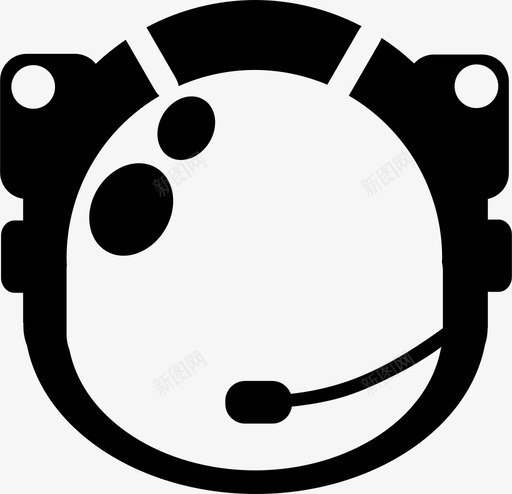 宇航员头盔太空太空服图标svg_新图网 https://ixintu.com 太空 太空服 宇航员 宇航员头盔