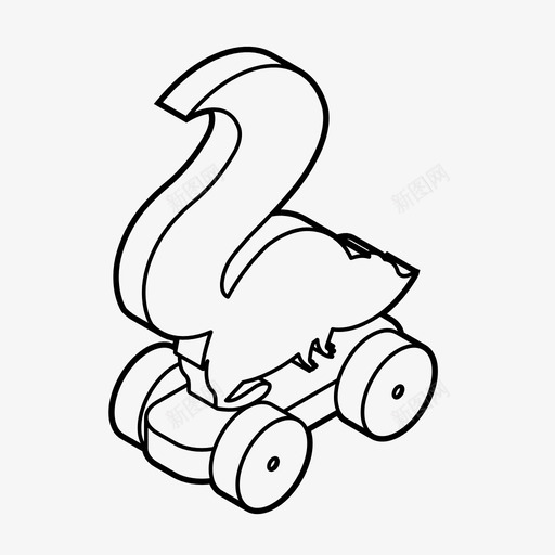 木臭鼬儿童童年图标svg_新图网 https://ixintu.com 儿童 木制玩具 木臭鼬 玩具 玩耍 童年