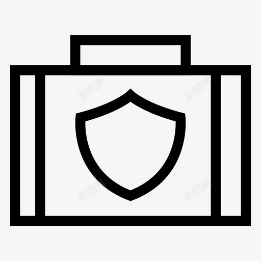 安全公文包锁保护图标svg_新图网 https://ixintu.com 保护 安全 安全公文包 屏蔽 搜索引擎优化营销线图标 锁
