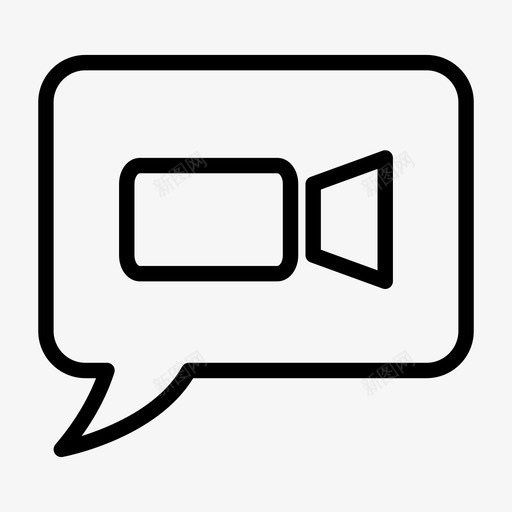 视频信息摄像头聊天图标svg_新图网 https://ixintu.com 摄像头 留言框 聊天 视频信息