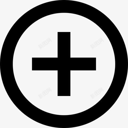 圆形添加按钮材质单色图标svg_新图网 https://ixintu.com 单色 圆形添加按钮 材质设计