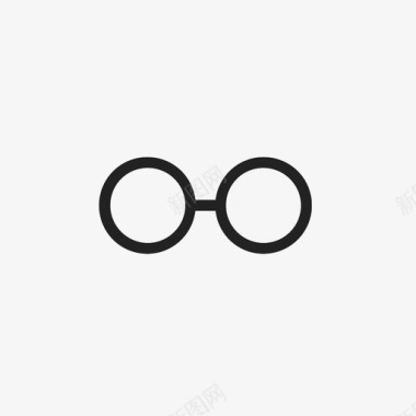 圆眼镜圆框哈利波特眼镜图标图标