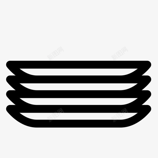 盘子碗食物图标svg_新图网 https://ixintu.com 厨房 套装 盘子 碗 食物