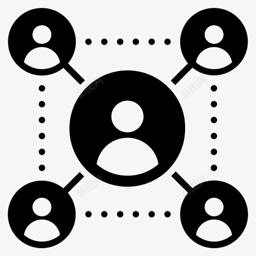 社交网络连接链接图标svg_新图网 https://ixintu.com 用户 社交媒体活动字形 社交网络 连接 链接