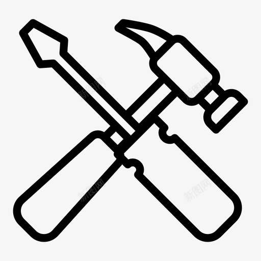 手锤手工具工具图标svg_新图网 https://ixintu.com 工具 手工具 手锤