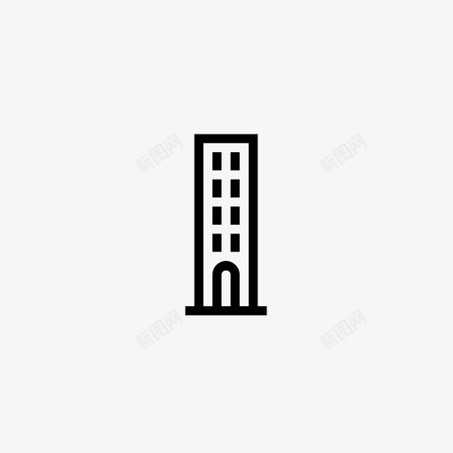 联排别墅公寓建筑物图标svg_新图网 https://ixintu.com 公寓 建筑物 联排别墅