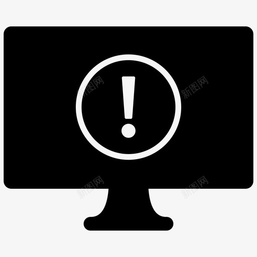 计算机错误警报警告图标svg_新图网 https://ixintu.com 警告 警报 计算机错误