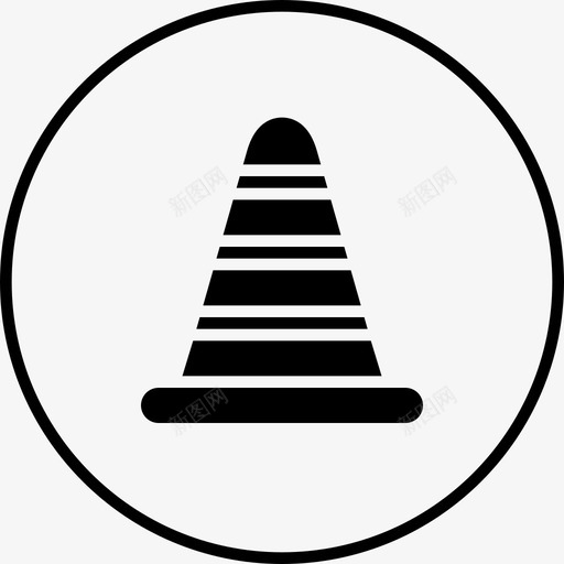 交通锥拦截器保险杠图标svg_新图网 https://ixintu.com 交通锥 保险杠 工具 建筑 拦截器 道路