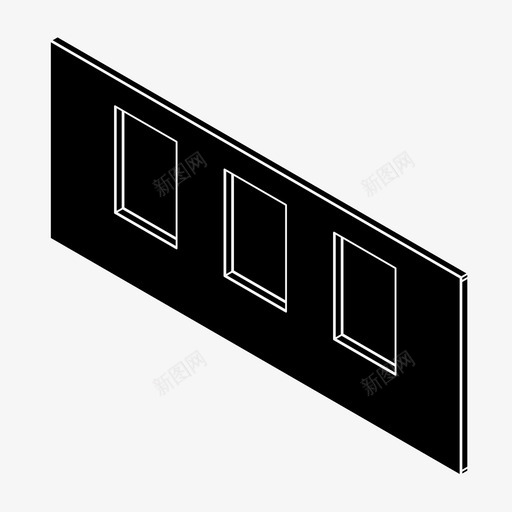 开口建筑组成建筑图标svg_新图网 https://ixintu.com 墙体结构 建筑 建筑组成 开口 门窗