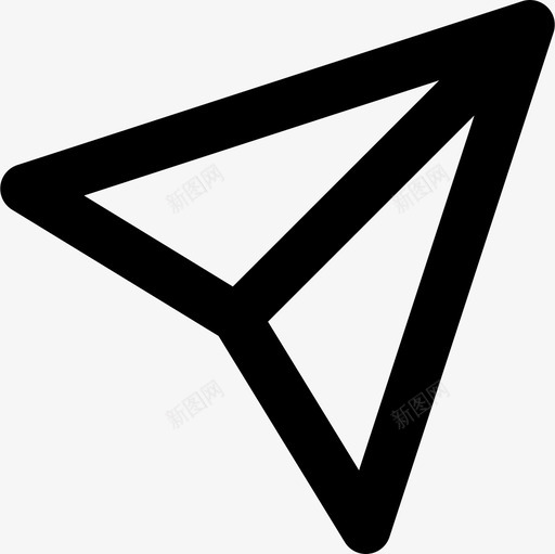 纸平面箭头图标svg_新图网 https://ixintu.com 箭头 纸平面