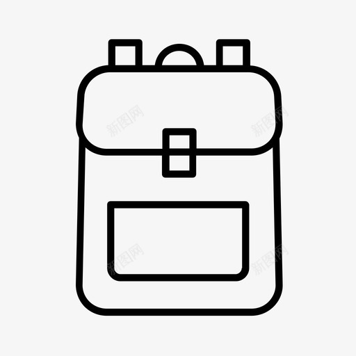 背包书包教育图标svg_新图网 https://ixintu.com 书包 学校 教育 背包