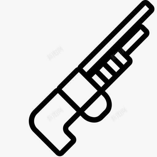 猎枪行动泵图标svg_新图网 https://ixintu.com 武器 武器装备概要集合 泵 猎枪 行动