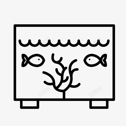鱼缸水族馆海洋图标svg_新图网 https://ixintu.com 宠物 水族馆 海洋 海洋生物学家 鱼缸