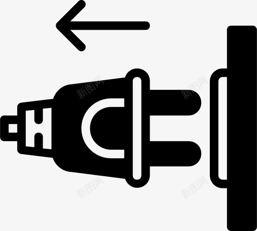 插头拔出电缆连接器图标svg_新图网 https://ixintu.com smashicons连接器电缆实心 插头拔出 电缆 连接器