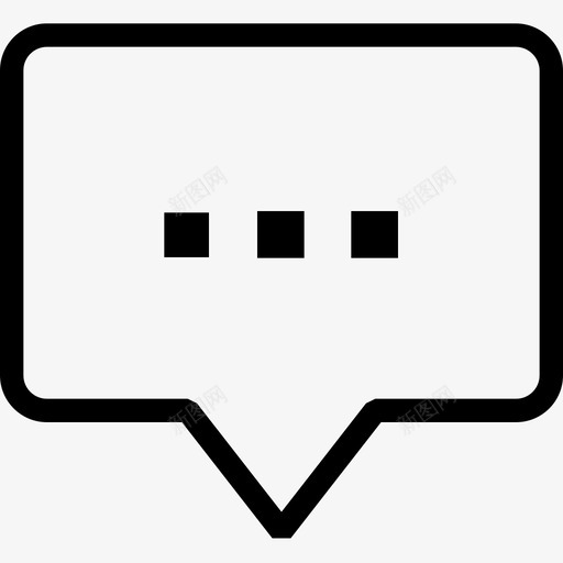 聊天对话信息图标svg_新图网 https://ixintu.com 信息 在线聊天 夏普图标24px网格1px笔划 对话 聊天